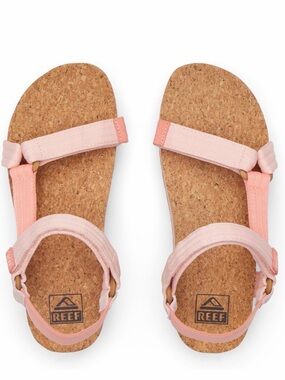 Reef Pink Fabric Cork Footbed Sandals